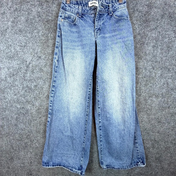 RSQ Denim - RSQ Baggy Jeans Womens 24 Blue Denim 100% Cotton Low Rise Wide Leg‎ Light Wash